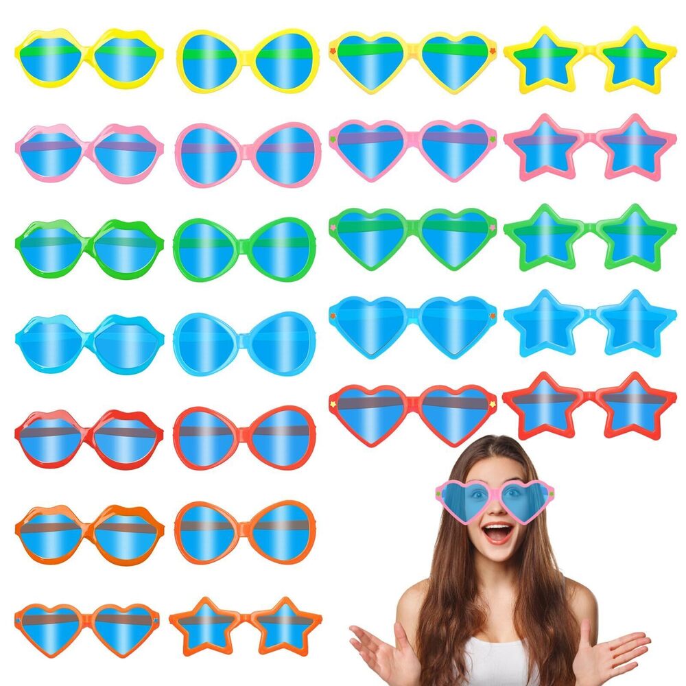 4506 24 Pcs Jumbo Sunglasses Gians Novelty Sunglasses Fun Shutter Shades